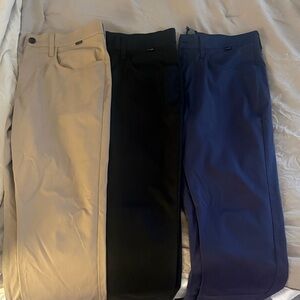 Travis Mathew Golf Pants in Khaki, Black, and Navy Blue